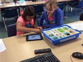 students doing science